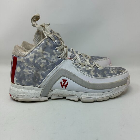 Adidas J Wall 2 Home Basketball Shoes Gray/White Mens Size 13 - Picture 3 of 10